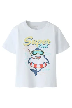 T-shirt 3D manga curta para menino