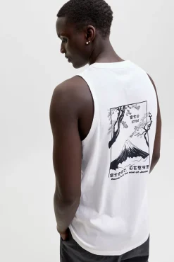 T-shirt de alças com estampado nas costas