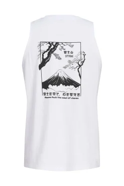 T-shirt de alças com estampado nas costas