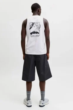 T-shirt de alças com estampado nas costas