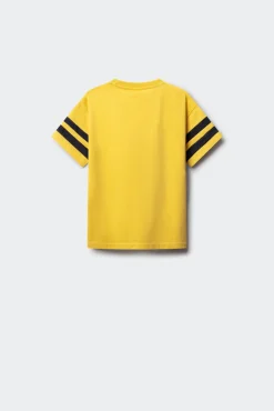 T-shirt de manga curta com árvore às riscas para criança