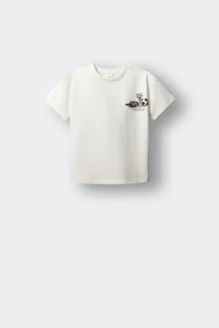 T-shirt de manga curta de futebol vintage para menino
