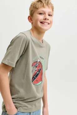 T-shirt de manga curta estampada