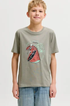 T-shirt de manga curta estampada
