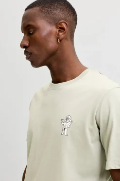 T-shirt de manga curta estampada