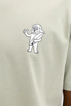 T-shirt de manga curta estampada