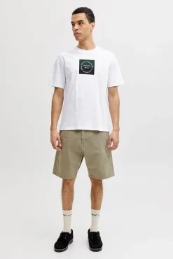 T-shirt de manga curta estampada