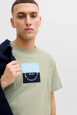 T-shirt de manga curta estampada