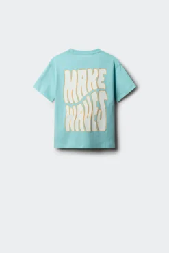 T-shirt de manga curta "Make Wavesr" para menino