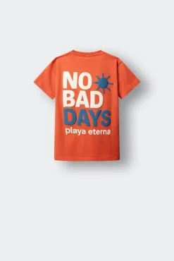 T-shirt de manga curta "No bad days" para menino
