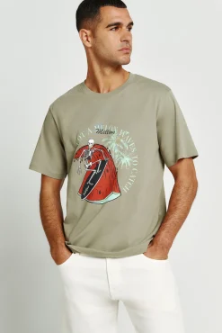 T-shirt em algodão estampada