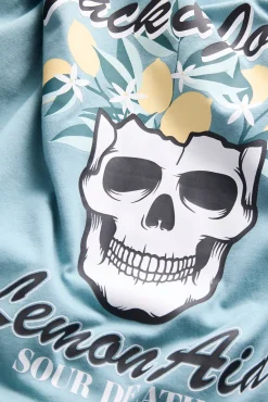 T-shirt em algodão estampada