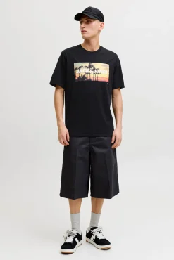 T-shirt em algodão estampada