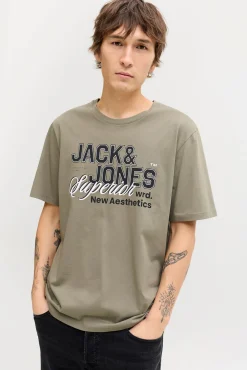 T-shirt em algodão estampada