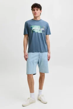 T-shirt em algodão estampada