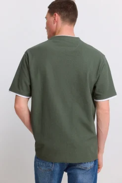 T-shirt em tecido waffle duplo