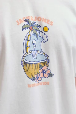 T-shirt estampada em algodão