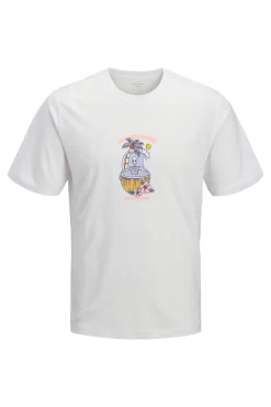 T-shirt estampada em algodão