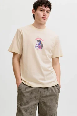 T-shirt estampada em algodão