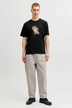 T-shirt estampada em algodão
