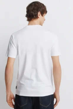 T-shirt gola em bico slim fit em lycra