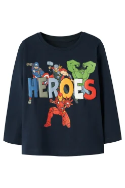T-shirt Heroes manga comprida