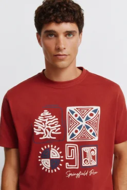 T-shirt logo Springfield étnico
