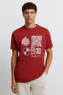 T-shirt logo Springfield étnico