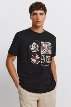 T-shirt logo Springfield étnico