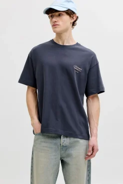 T-shirt loose em algodão