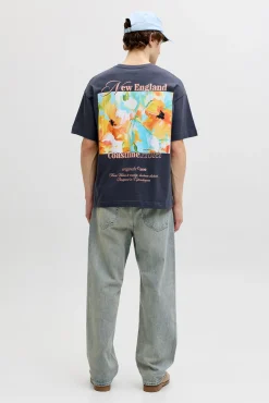T-shirt loose em algodão