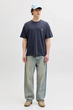 T-shirt loose em algodão