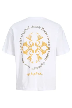 T-shirt loose em algodão
