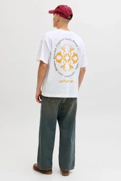 T-shirt loose em algodão