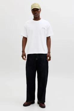 T-shirt loose em algodão