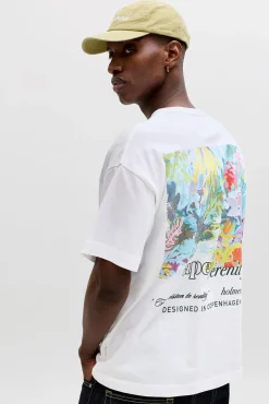 T-shirt loose em algodão