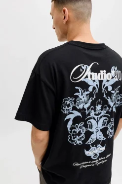 T-shirt loose em algodão