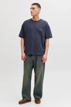 T-shirt loose em algodão