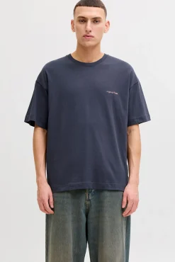 T-shirt loose em algodão