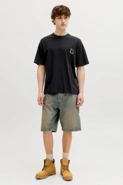 T-shirt loose em algodão
