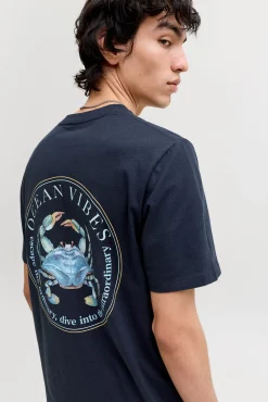 T-shirt loose fit em algodão