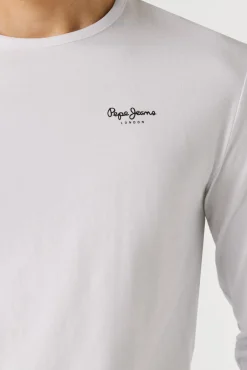 T-shirt manga comprida slim