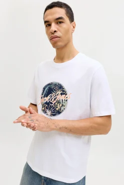 T-shirt manga curta de malha