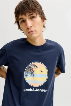 T-shirt manga curta em algodão
