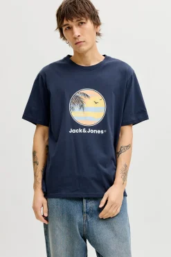 T-shirt manga curta em algodão