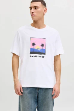 T-shirt manga curta em algodão