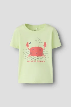 T-shirt manga curta estampado infantil