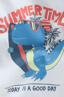 T-shirt manga curta estampado infantil