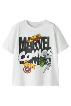 T-shirt manga curta Marvel de menino