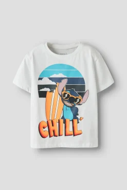 T-shirt manga curta Stitch